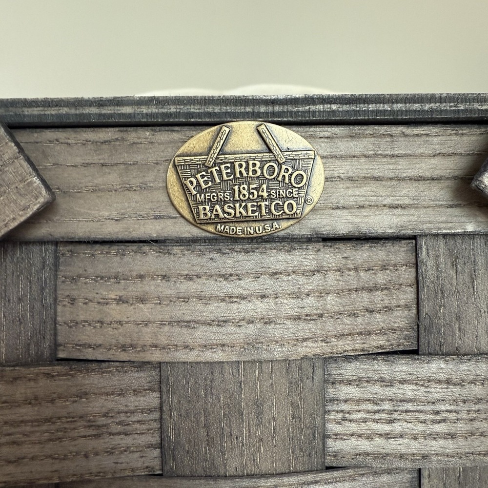 Peterboro Basket‎ Co Gathering Storage Picnic Basket Double Swing Handles - Picture 5 of 11
